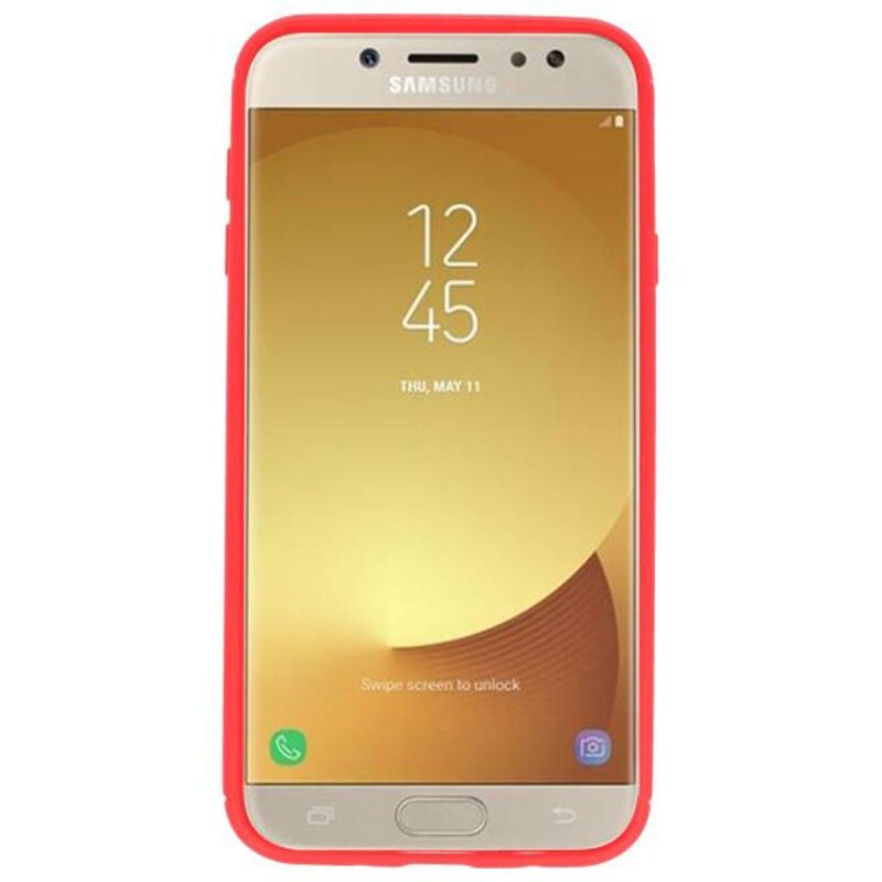 Softcase til Galaxy J7 2017 Taske med Ring Holder Red
