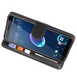 Etui Portefeuille pour HTC Desire 12 Noir