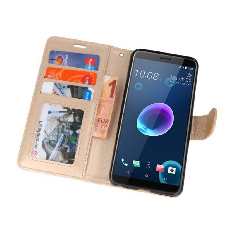 Wallet Cases Case for HTC Desire 12 Gold