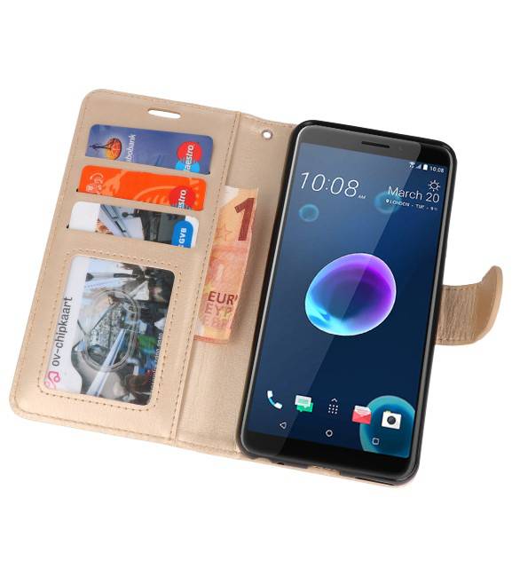 Estuche Wallet Cases para HTC Desire 12 Gold