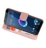 Étui portefeuille pour HTC Desire 12 Pink