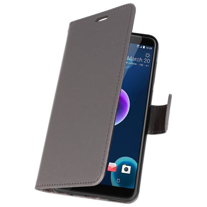 Estuche Wallet Cases para HTC Desire 12 Gris