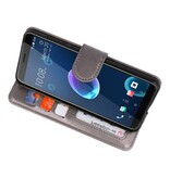 Estuche Wallet Cases para HTC Desire 12 Gris