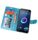 Wallet Cases Tasche für HTC Desire 12 Türkis