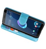 Wallet Cases Tasche für HTC Desire 12 Türkis