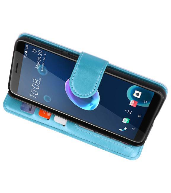 Etui Portefeuille pour HTC Desire 12 Turquoise