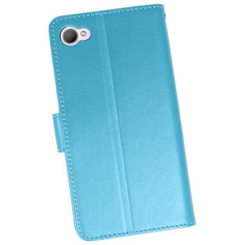 Wallet Cases Hoesje voor HTC Desire 12 Turquoise