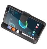 Wallet Cases Hoesje voor HTC Desire 12 Plus Zwart