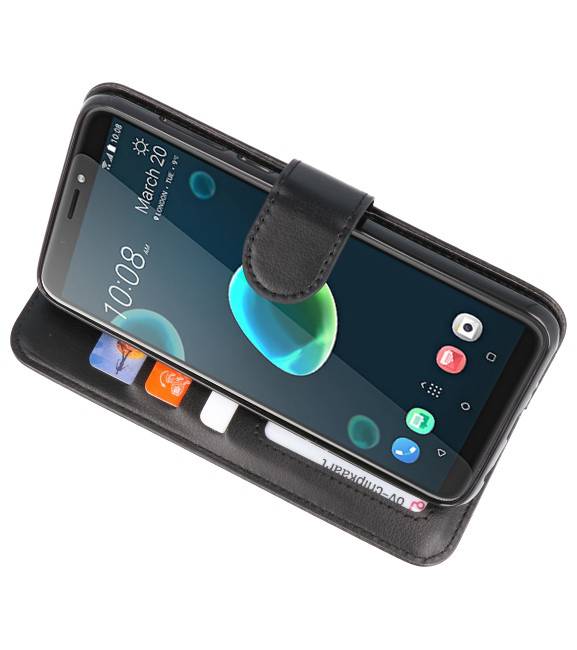 Wallet Cases Hoesje voor HTC Desire 12 Plus Zwart