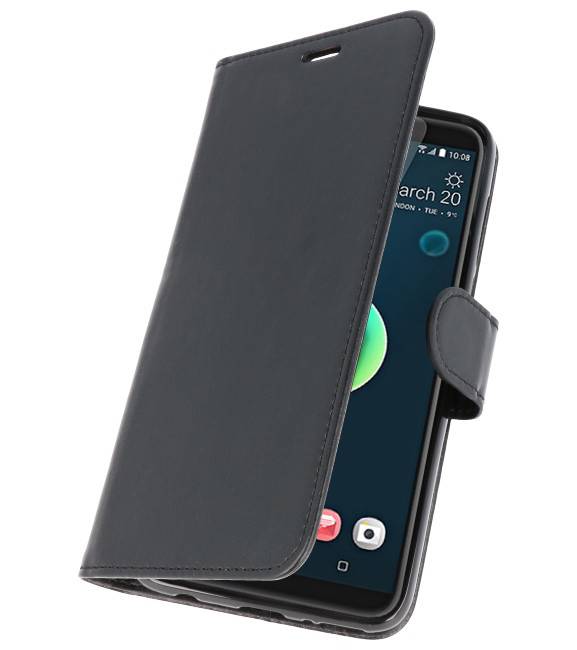 Wallet Cases Hoesje voor HTC Desire 12 Plus Zwart