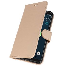 Funda con estuche Wallet para HTC Desire 12 Plus Gold