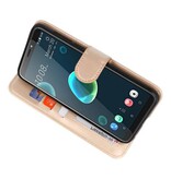 Wallet Cases Hoesje voor HTC Desire 12 Plus Goud