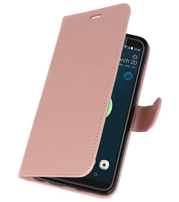 Wallet Cases Tasche für HTC Desire 12 Plus Pink