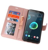 Custodia a Portafoglio per HTC Desire 12 Plus Rosa