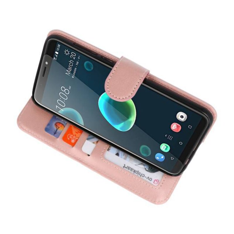 Custodia a Portafoglio per HTC Desire 12 Plus Rosa