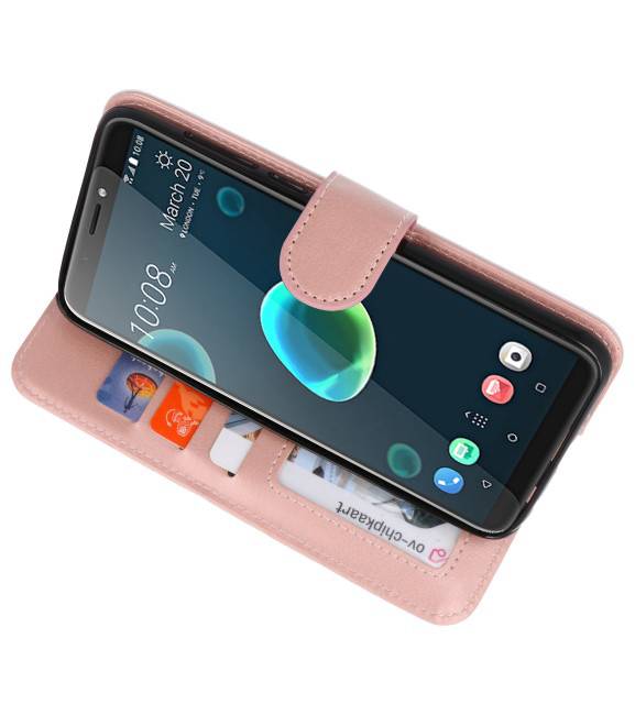 Custodia a Portafoglio per HTC Desire 12 Plus Rosa