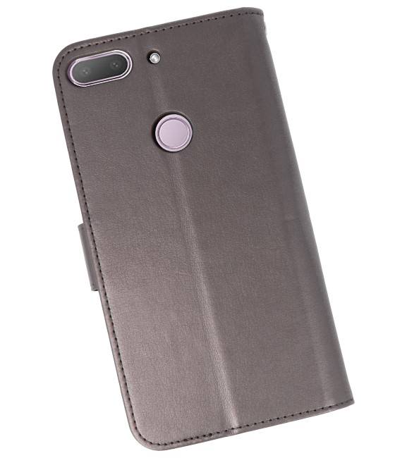 Funda con estuche Wallet para HTC Desire 12 Plus gris