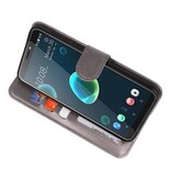 Custodia a Portafoglio per HTC Desire 12 Plus Grigio