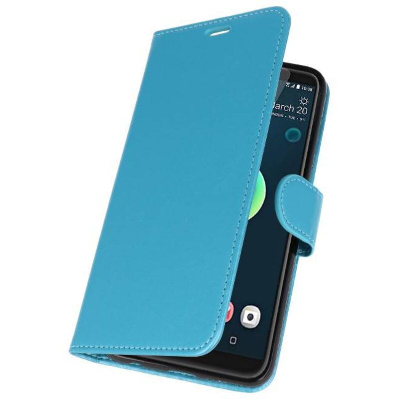 Wallet Cases Hoesje voor HTC Desire 12 Plus Turquoise