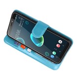 Etui Portefeuille pour HTC Desire 12 Plus Turquoise