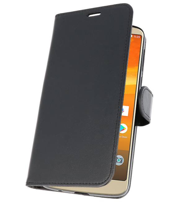 Wallet Cases Hoesje voor Moto E5 Plus Zwart