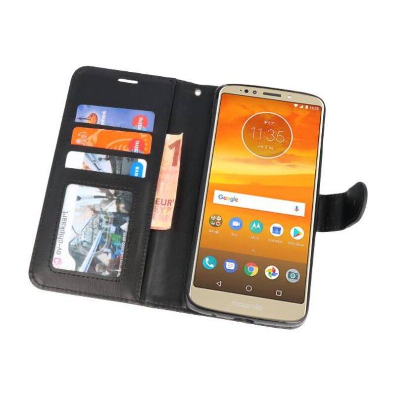 Mappen-Kasten für Moto E5 Plus Schwarz