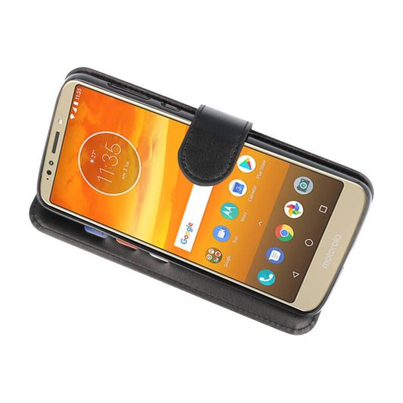Custodia a Portafoglio per Moto E5 Plus Nera