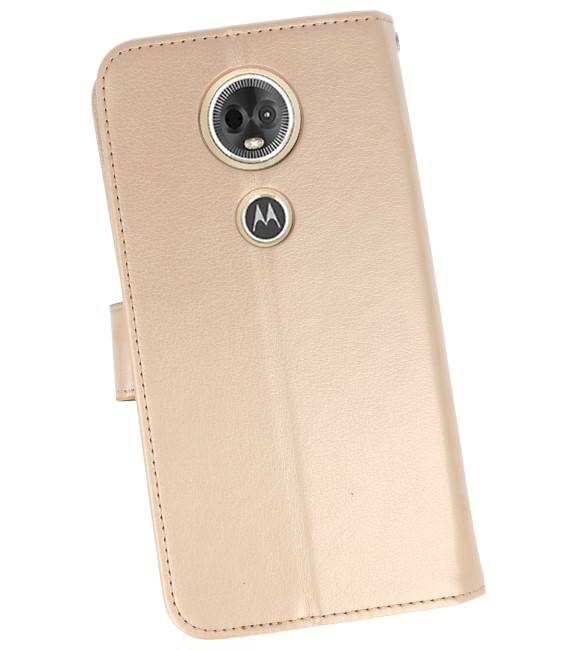 Wallet Cases Hoesje voor Moto E5 Plus Goud