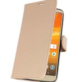 Mappen-Kasten für Moto E5 Plus Gold