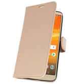 Mappen-Kasten für Moto E5 Plus Gold