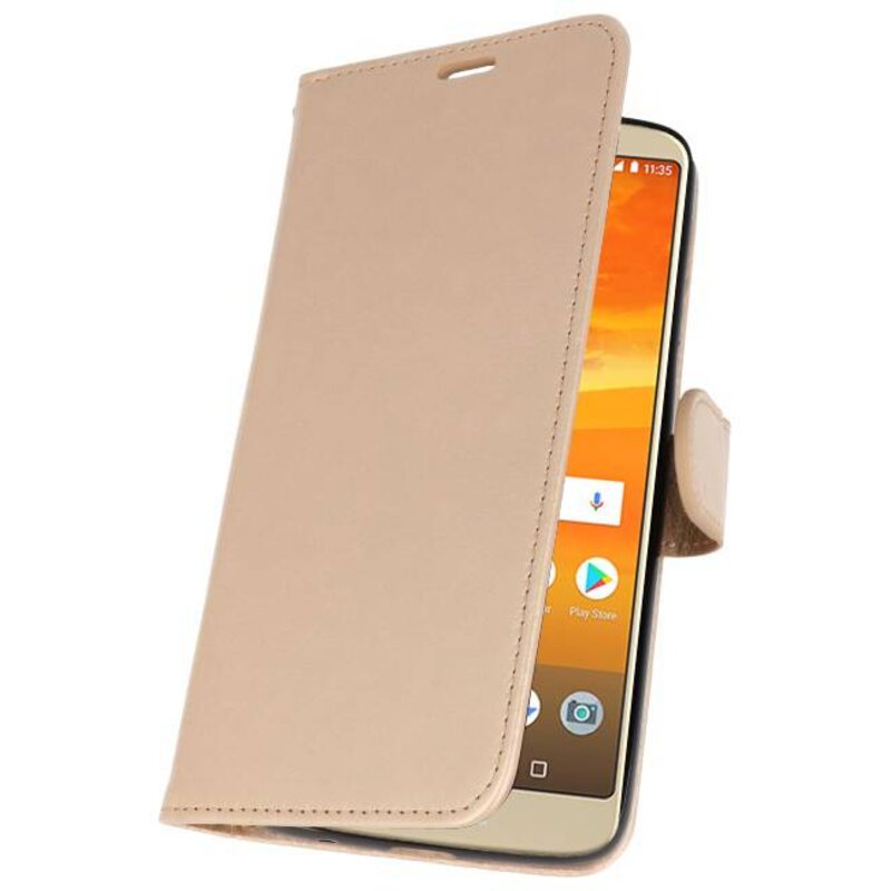 Mappen-Kasten für Moto E5 Plus Gold