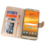 Mappen-Kasten für Moto E5 Plus Gold