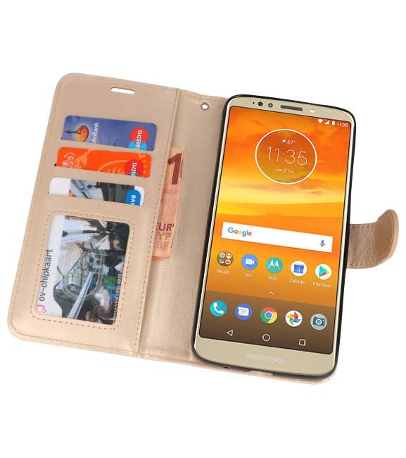 Étui portefeuille pour Moto E5 Plus Gold