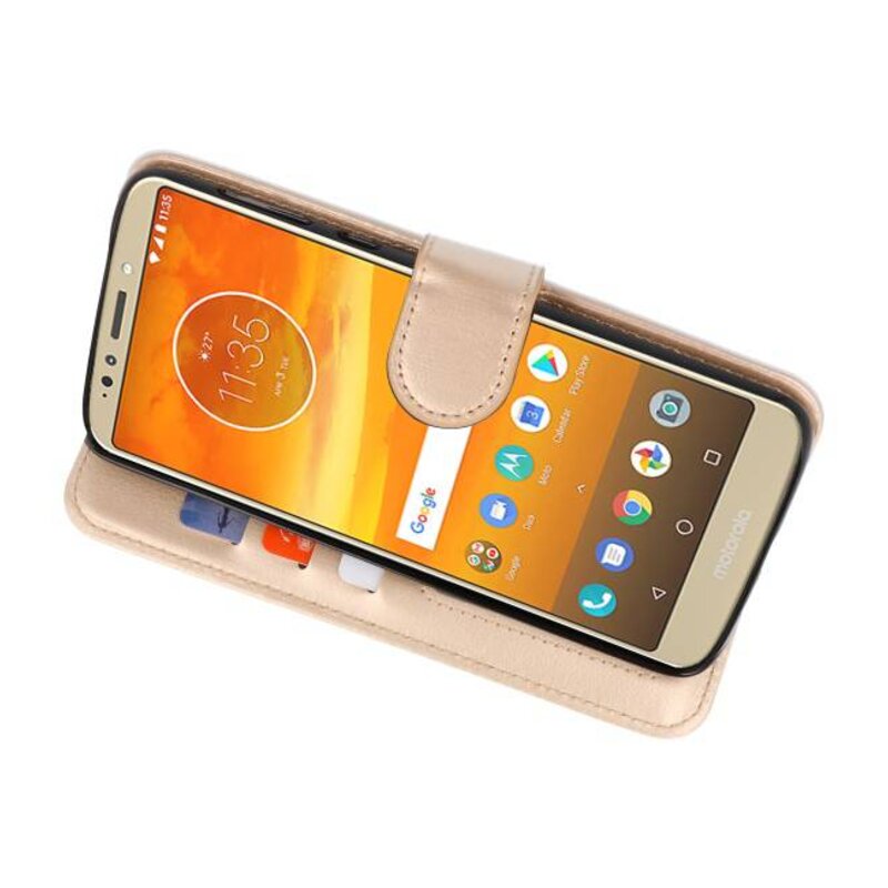 Estuche para estuches Wallet para Moto E5 Plus Gold