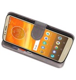 Wallet Cases Hoesje voor Moto E5 Plus Grijs