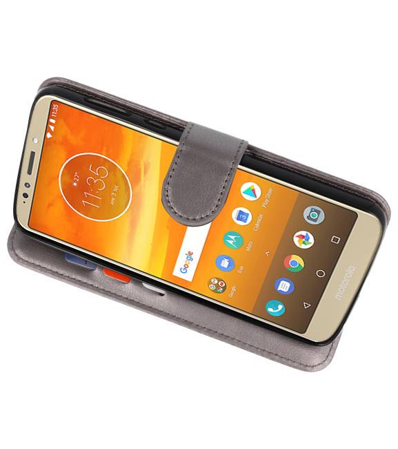 Étui portefeuille pour Moto E5 Plus Gris