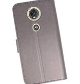 Étui portefeuille pour Moto E5 Plus Gris