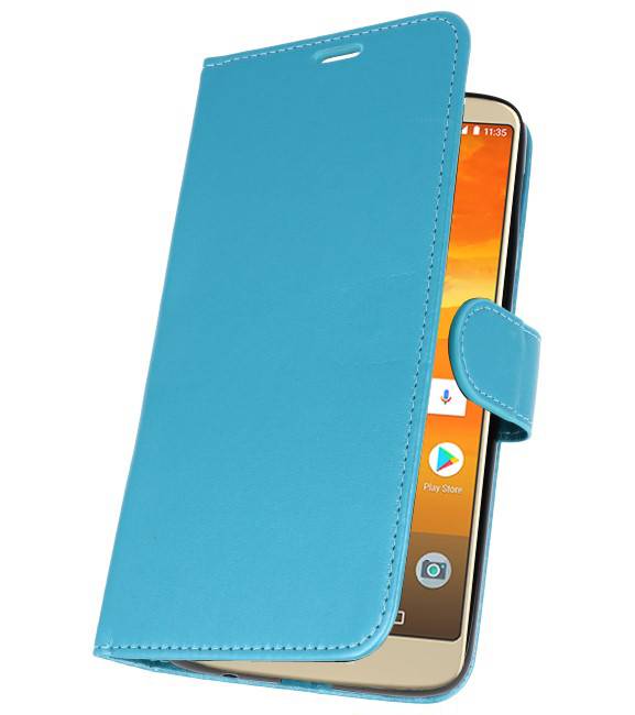 Wallet Cases Hoesje voor Moto E5 Plus Turquoise