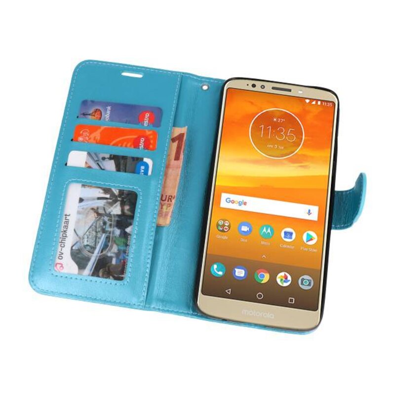 Brieftasche Fällen Moto E5 Plus Türkis Fall