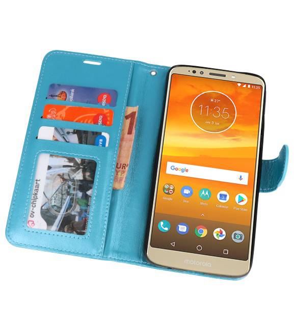 Brieftasche Fällen Moto E5 Plus Türkis Fall