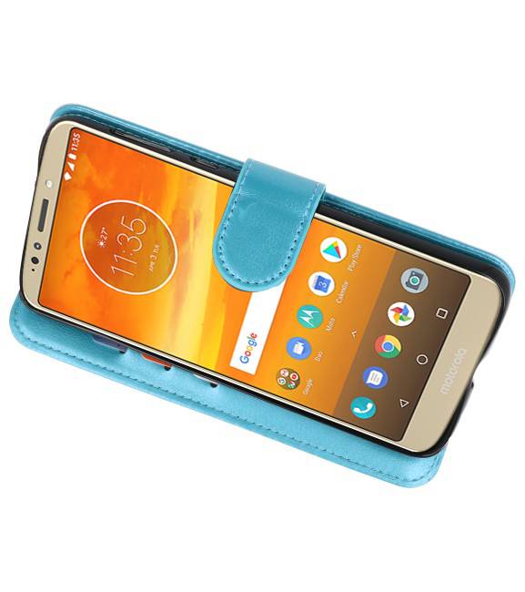 Wallet Cases Hoesje voor Moto E5 Plus Turquoise