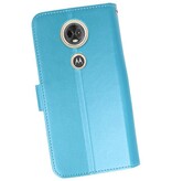 Wallet Cases Hoesje voor Moto E5 Plus Turquoise
