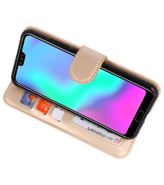 Wallet Cases Hoesje voor Honor 10 Goud