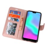 Wallet Cases Hoesje voor Honor 10 Roze