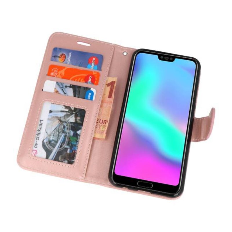 Wallet Cases Hoesje voor Honor 10 Roze