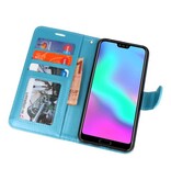 Estuche de billetera para Honor 10 Turquesa
