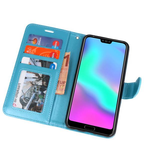 Estuche de billetera para Honor 10 Turquesa