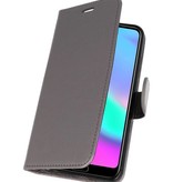 Estuche de billetera para Honor 10 Gris