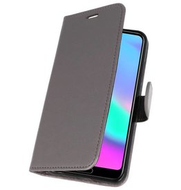 Estuche de billetera para Honor 10 Gris