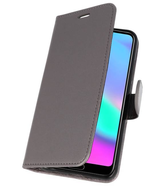 Wallet Cases Hoesje voor Honor 10 Grijs